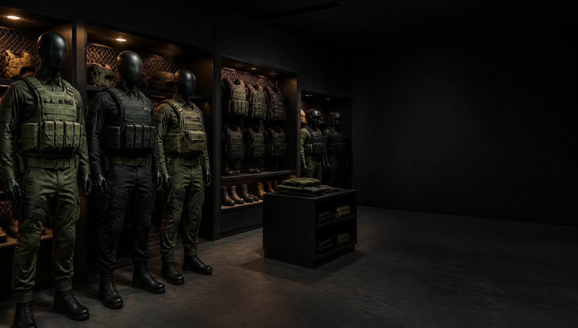 Showroom de dotación táctica Los Tres Soles